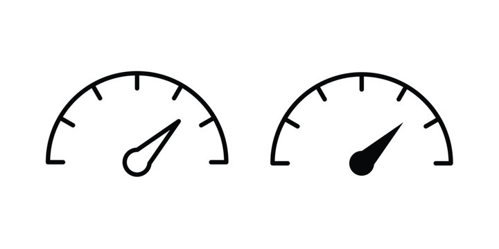 Speedometer icon graphic set. Vector icons