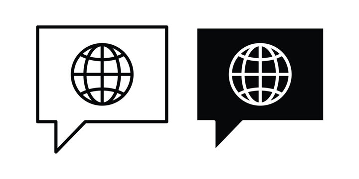 Translate icon graphic set. Vector icons