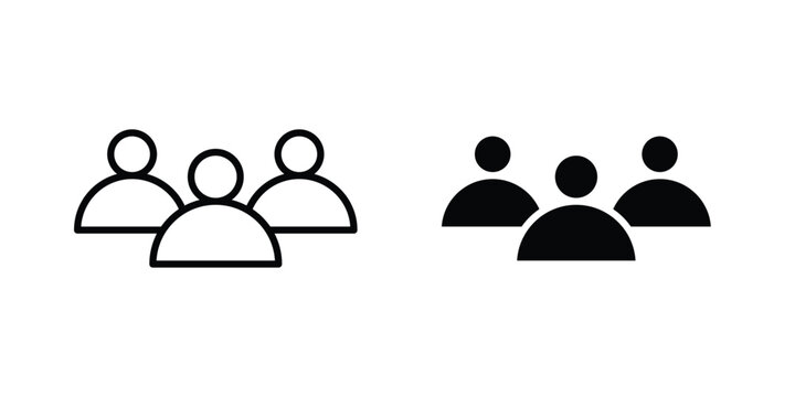 Users icon graphic set. Vector icons