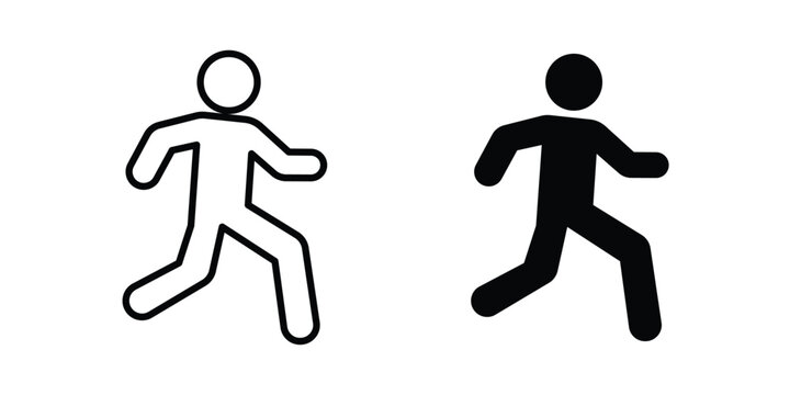 Walk icon graphic set. Vector icons