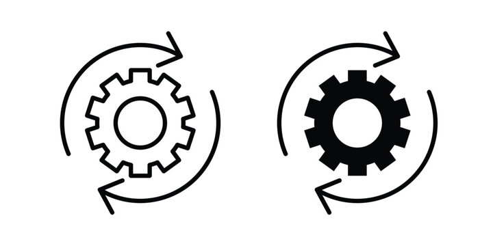 Workflow icon graphic set. Vector icons