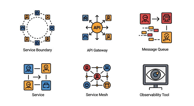 Microservices Architecture Concepts: API Gateway, Message Queue, Service Mesh, Observability
