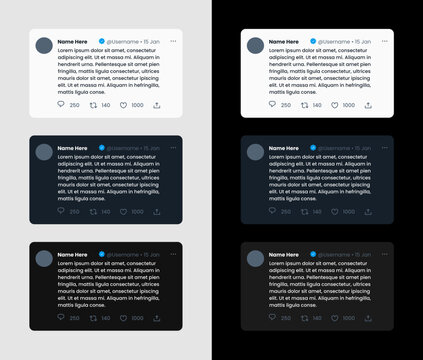 X Twitter post or tweet template mockup.