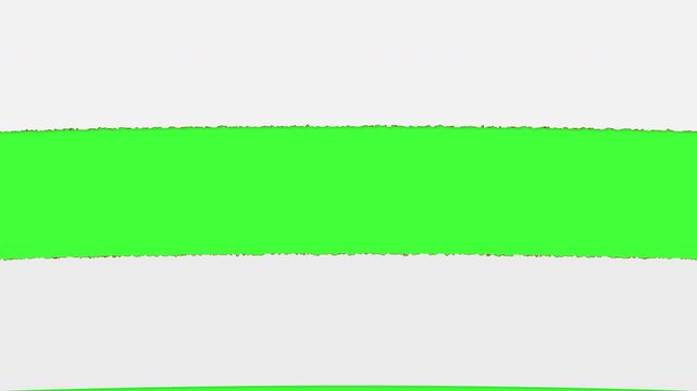 Wide Green Torn Paper Banner Overlay