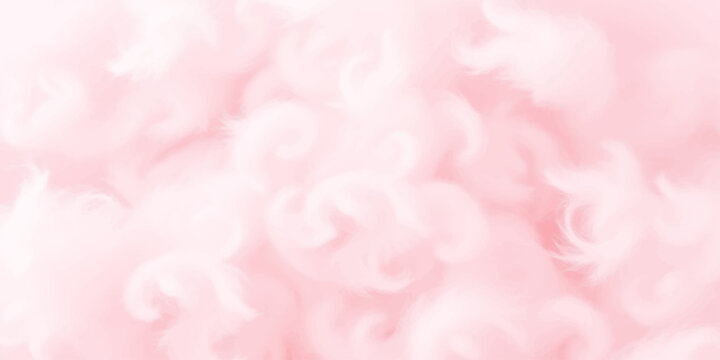 Soft pink cotton candy swirls create a dreamy, abstract background with a gentle, ethereal feel, perfect for sweet and whimsical designs.