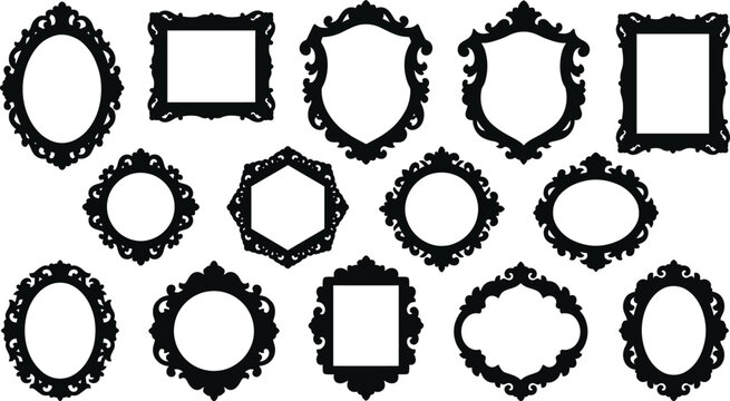 Set of vintage ornate picture frames