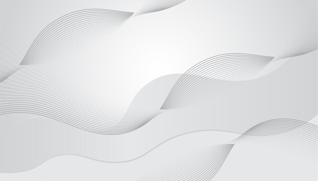 White abstract on gray background, White and Grey 3D Waves ripple to make a Multicolored abstract wallpaper. 3D Render with copy-space. Abstract white and grey modern square shape with Halftone.