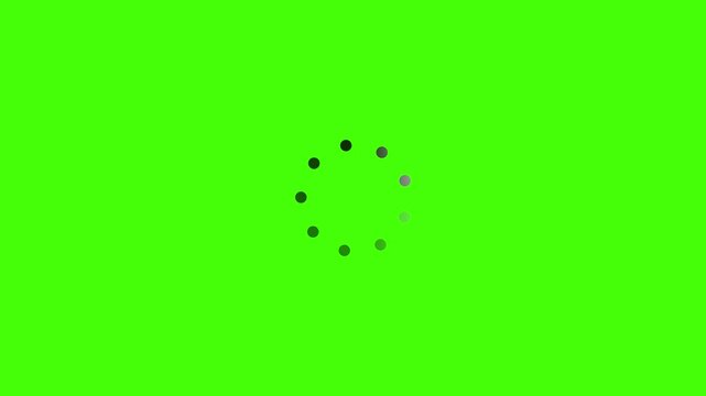 File #: scintillating animation. Loading circle icon on green background. CK video