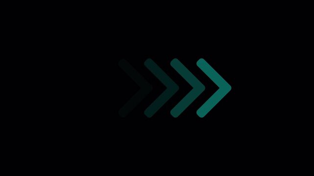  Arrow pointer icon animation on transparent background. 4k neon arrow video on a black background. Neon arrow sign. Set of neon arrows on white background with alpha channel in 4k. 