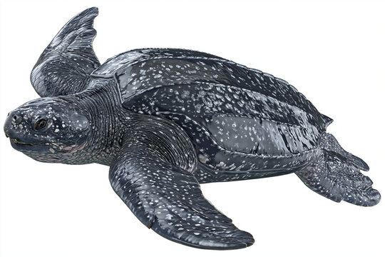 Leatherback Sea Turtle isolated on white background
