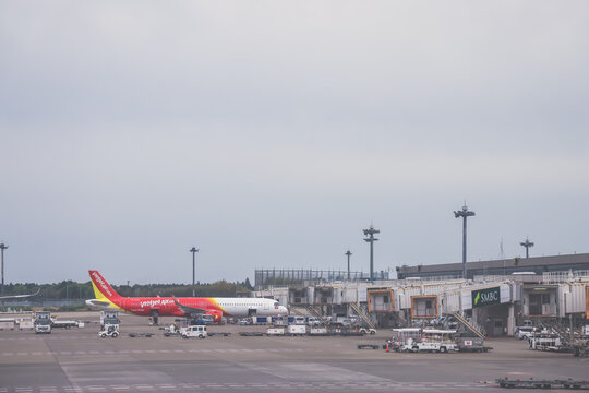 April 24 2026 Narita Airport Apron With Parked Passenger Aircraft