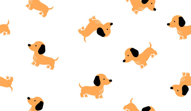 Dogs pattern background vector design