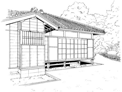 漫画風ペン画イラスト　明治大正_外観