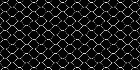 Fishing or soccer net. Repeated hexagon pattern. Black wired mesh texture isolated on white background.ilustrasion modern. © Haikal