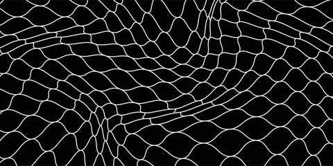 Fishing or soccer net. Repeated hexagon pattern. Black wired mesh texture isolated on white background.ilustrasion modern. © Haikal