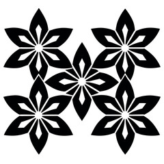 Obraz premium A vector-graphic-featuring-six-stylized-flower 