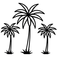 Fototapeta premium silhouette of palm trees