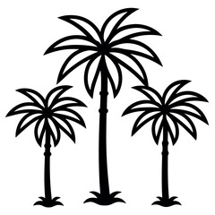 Fototapeta premium silhouette of palm trees