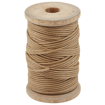 Brown jute twine on wood spool