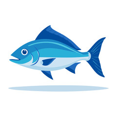 Obraz premium Stylized blue fish illustration