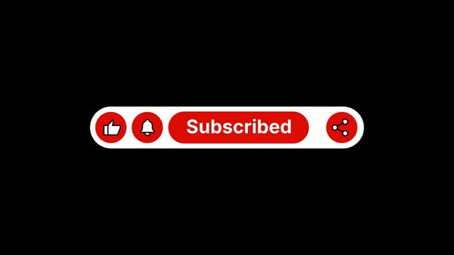 Cursor clicking like share and subscribe Button Animation