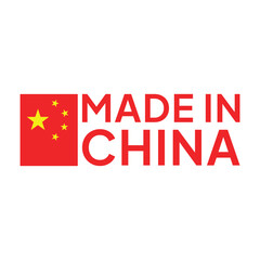 Fototapeta premium Made in China. Background icon symbol made in China