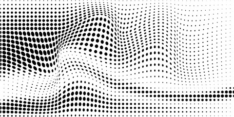 Fototapeta premium Black-white gradient halftone dots background. Pop art in vector illustration for your creative design modern.
