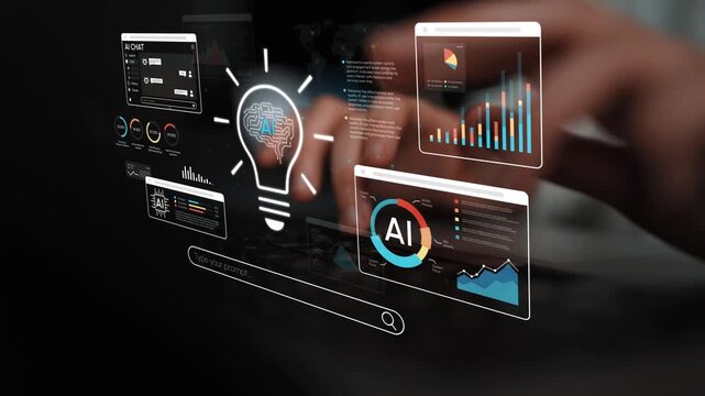 Innovative Digital Interface Showcasing Data Visualization Tools and Notifications for Business Strategy and Growth Ideas. Entropy.