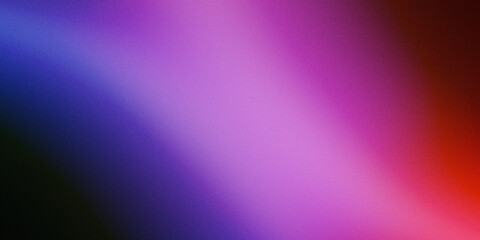 Fototapeta premium Abstract background with purple blue and red light flare gradient with film grain texture, background