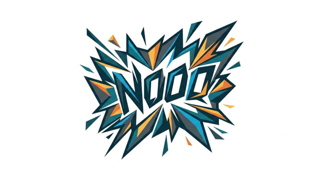 Comic book style explosion with the word NOOO.