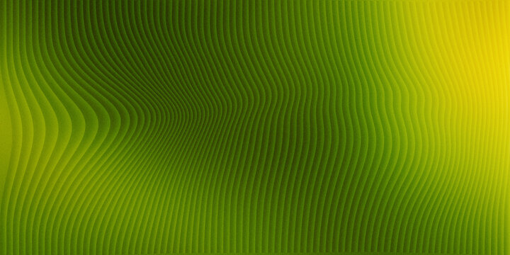 Abstract background with green and yellow gradient and fine wavy moire pattern texture, abstract