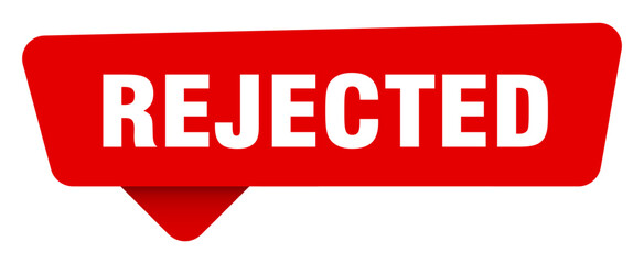 Obraz premium rejected red sticker isolated on transpatent background. rejected sign