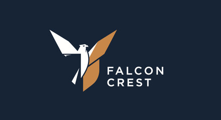 Obraz premium Logo of Falcon Crest company brand.