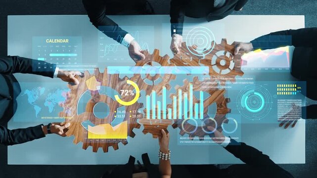Team Collaboration and Data Analysis with Modern Technology Using Gears and Charts in a Business Meeting. Entropy.