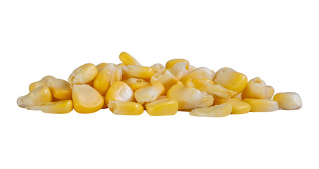 Fototapeta premium heap of corn isolated on transparent background