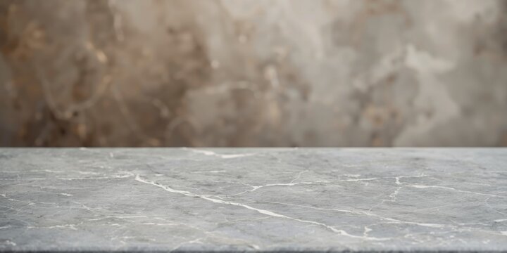 Refined marble table paired with a soft abstract blurred background for showcasing items
