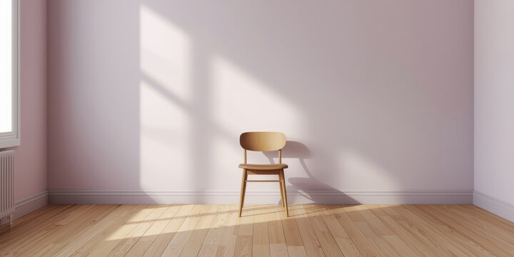 Mock up studio background showing traditional vacant room interior in pastel periwinkle