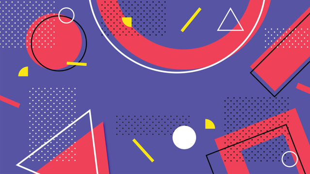 Retro Geometric Pop Art Background