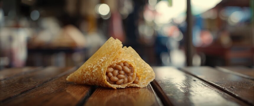 Tasty Thai Street Snack Khanom Buang