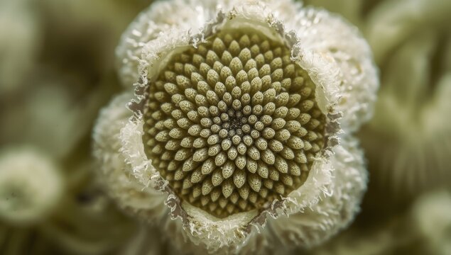 Prepared plant tissue sample displaying stomata with copyspace area