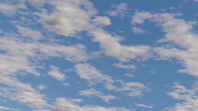 ループ　雲が流れる青空のアニメーション