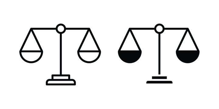 Balance icon. Editable line vector element set