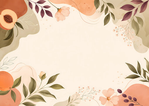 Luxury skincare cover with botanical copy space