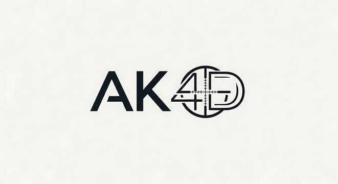 AK47 logo design, modern and minimalist branding inspiration for creative projects