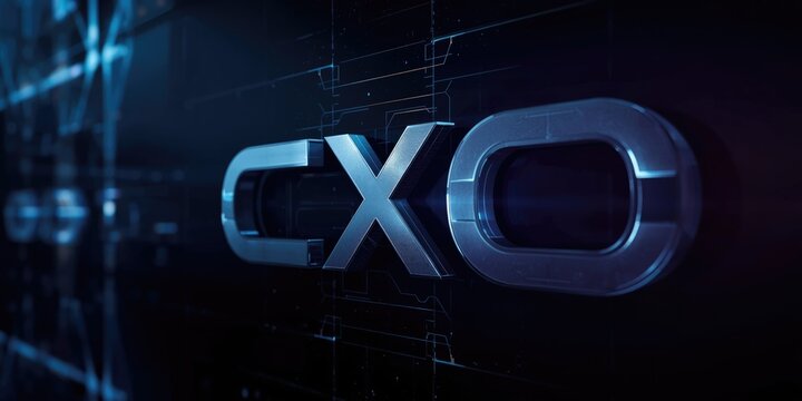 High tech visual concept showing CXO abbreviation for Chief Experience Officer in user experience sector
