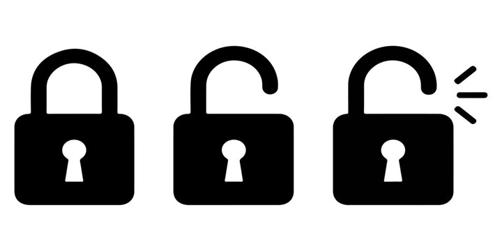 Secure web access illustration featuring a 3d padlock and key symbol for internet password safety and protection