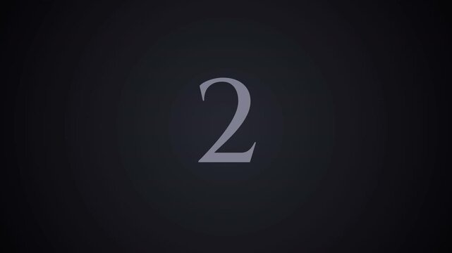 Countdown Timer Display Showing Number 2 on Dark Background, Digital Graphic, Minimalist Design, Close-Up View, Conceptual Time Visualization