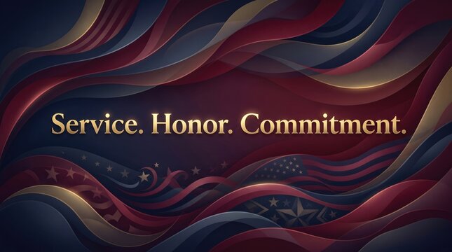 Veterans Day (USA Service, honor, commitment text design on dark abstract background