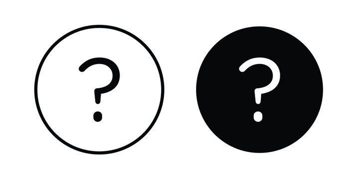 Question icon. Editable line vector element set