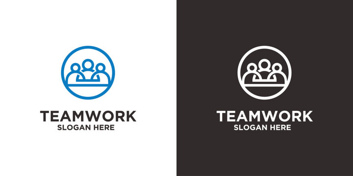 Teamwork logo with people figures in circle.